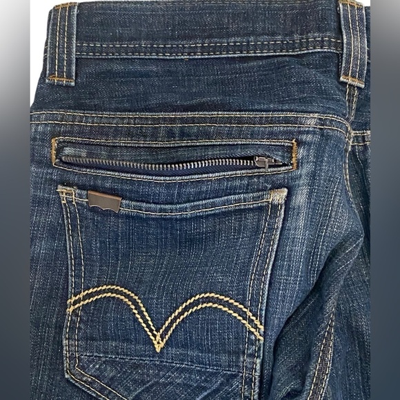 LEVIS 511 Straight Blue Jeans Black Label Jeans Back Zipper Pockets Red Tag - Picture 13 of 13